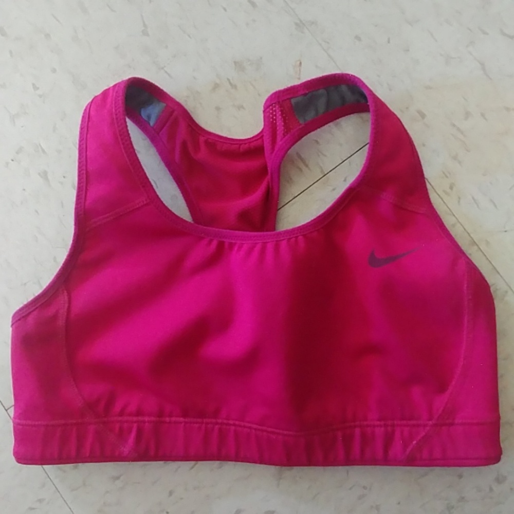 Nike hot pink dri-fit sports bra